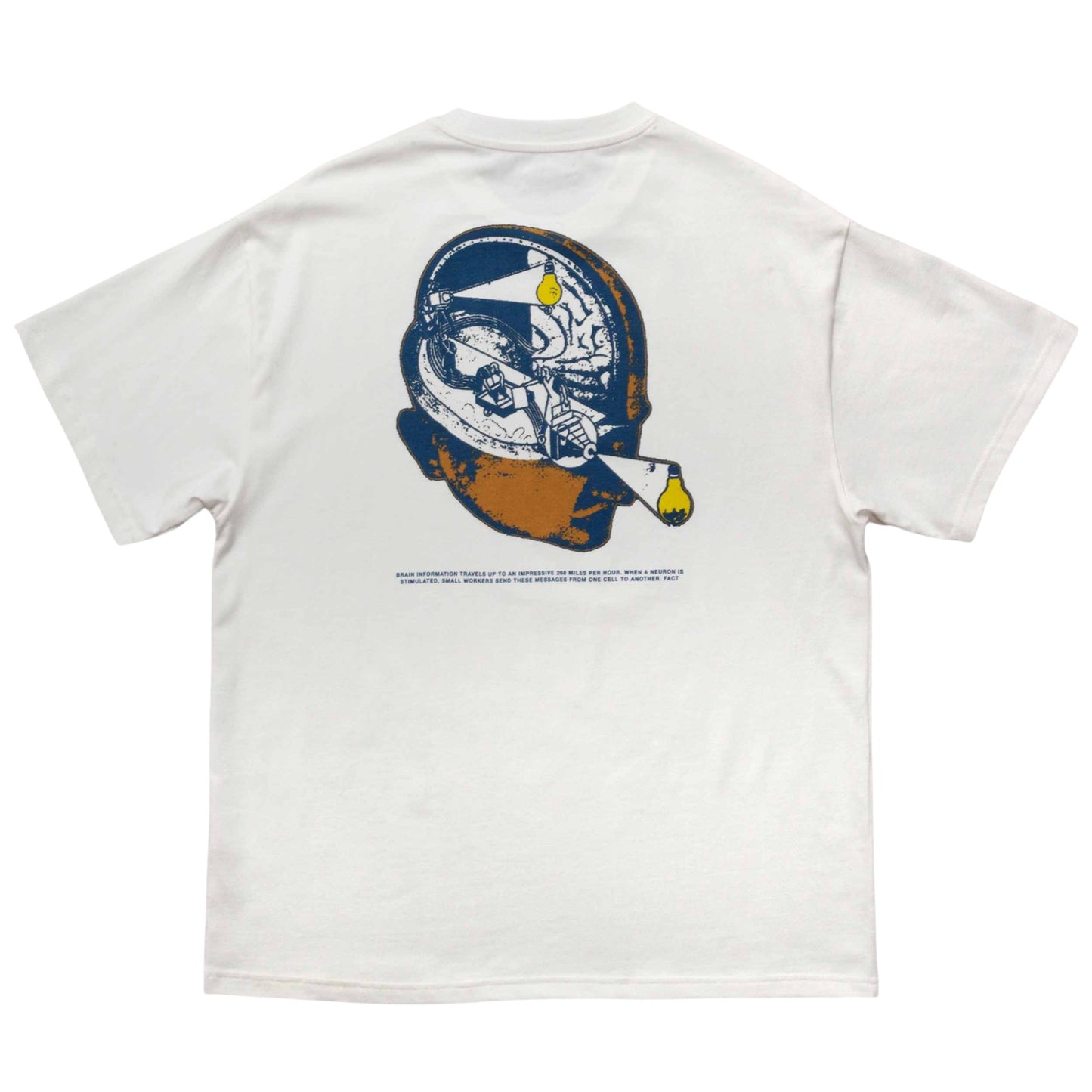 Blue Flowers Thinker T-Shirt - White