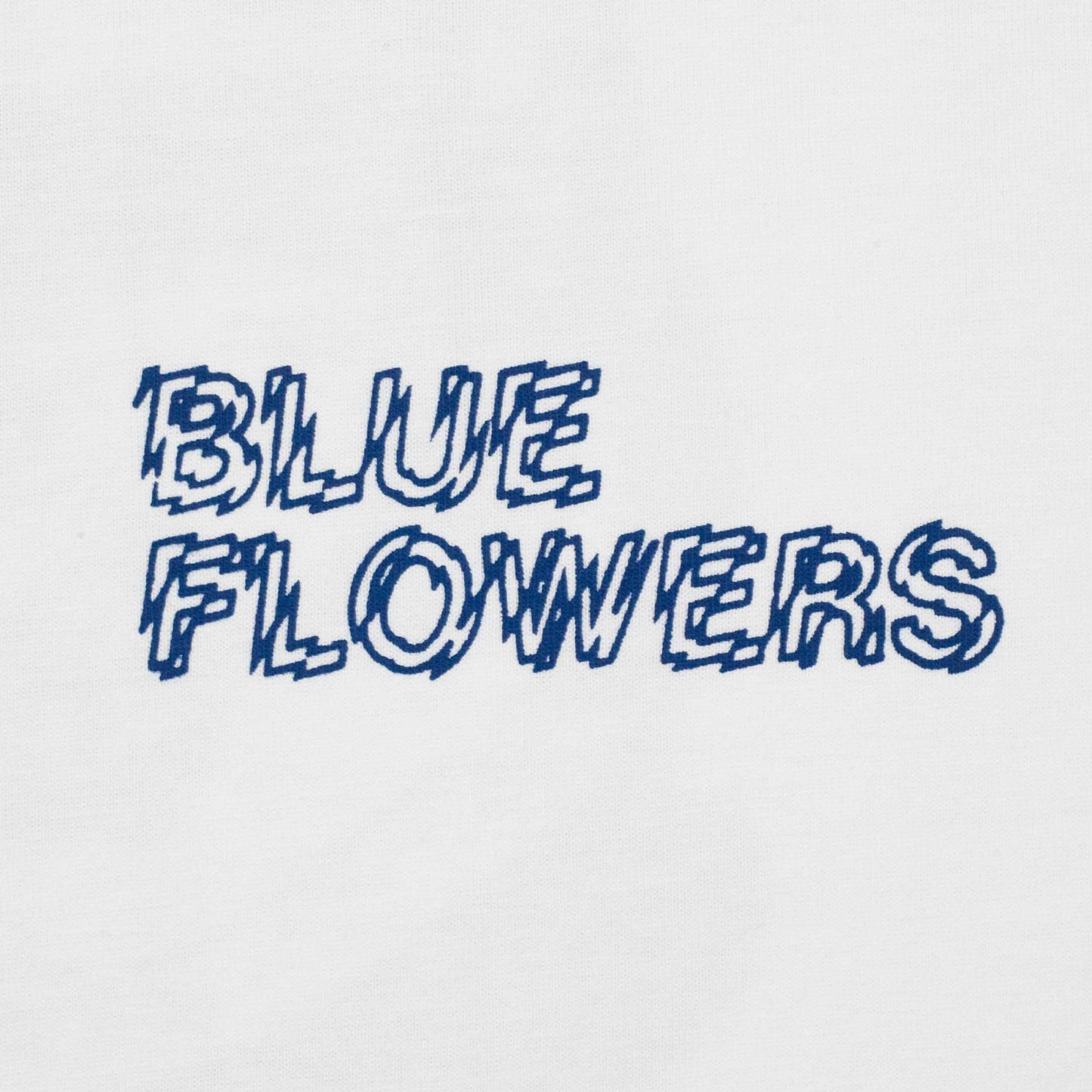 Blue Flowers Thinker T-Shirt - White