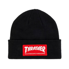 Thrasher Skate Mag Red Patch Beanie - Black