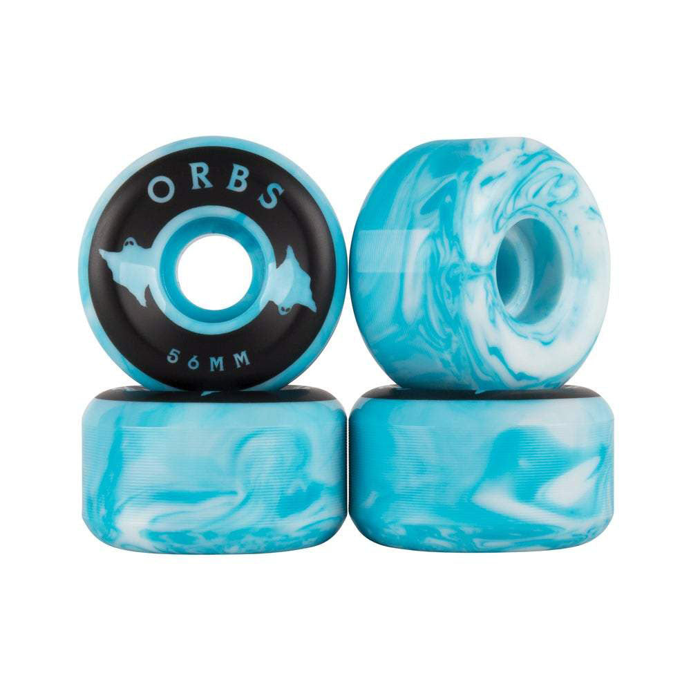 Orbs - Specters Swirls 56mm 99a Blue & White Skateboard Wheels