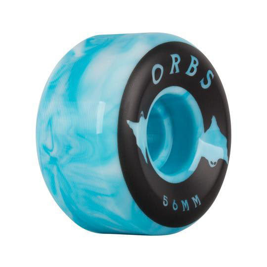 Orbs - Specters Swirls 56mm 99a Blue & White Skateboard Wheels