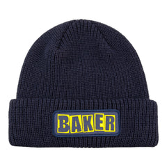 BAKER - Brand Logo Beanie - Navy Yellow