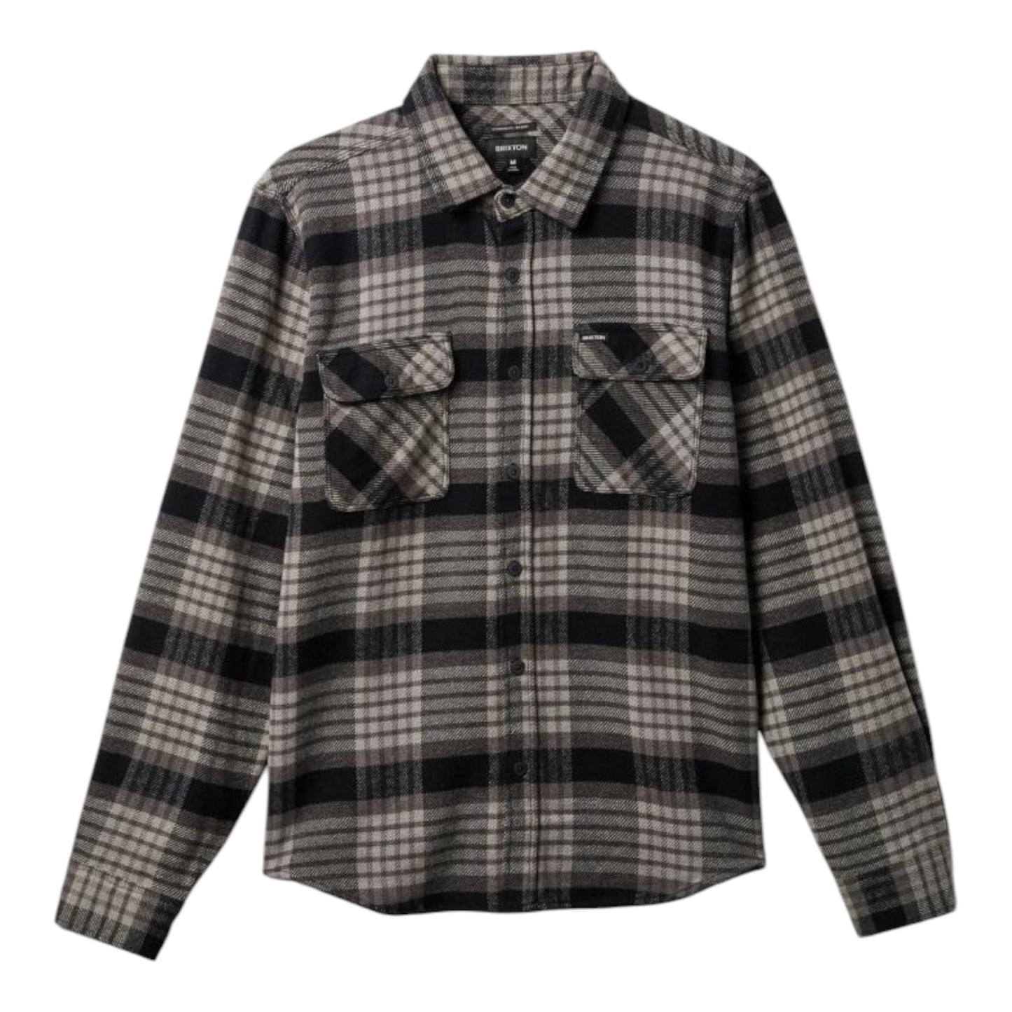 Brixton - Bowery Heavy Weight L/S Flannel - Black/Light Grey/Charcoal