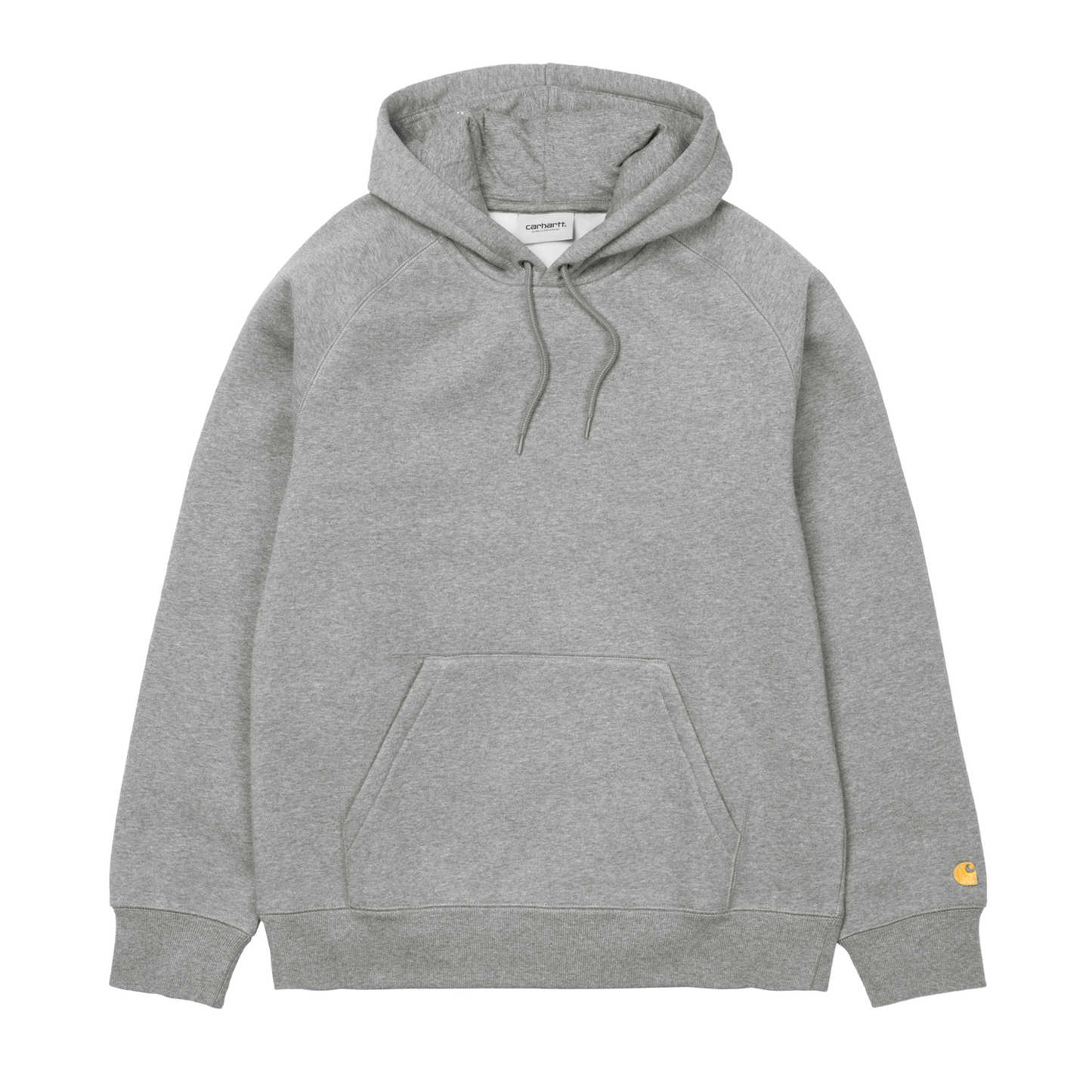 Carhartt WIP Hooded Chase Sweat - Grey Heather/Gold