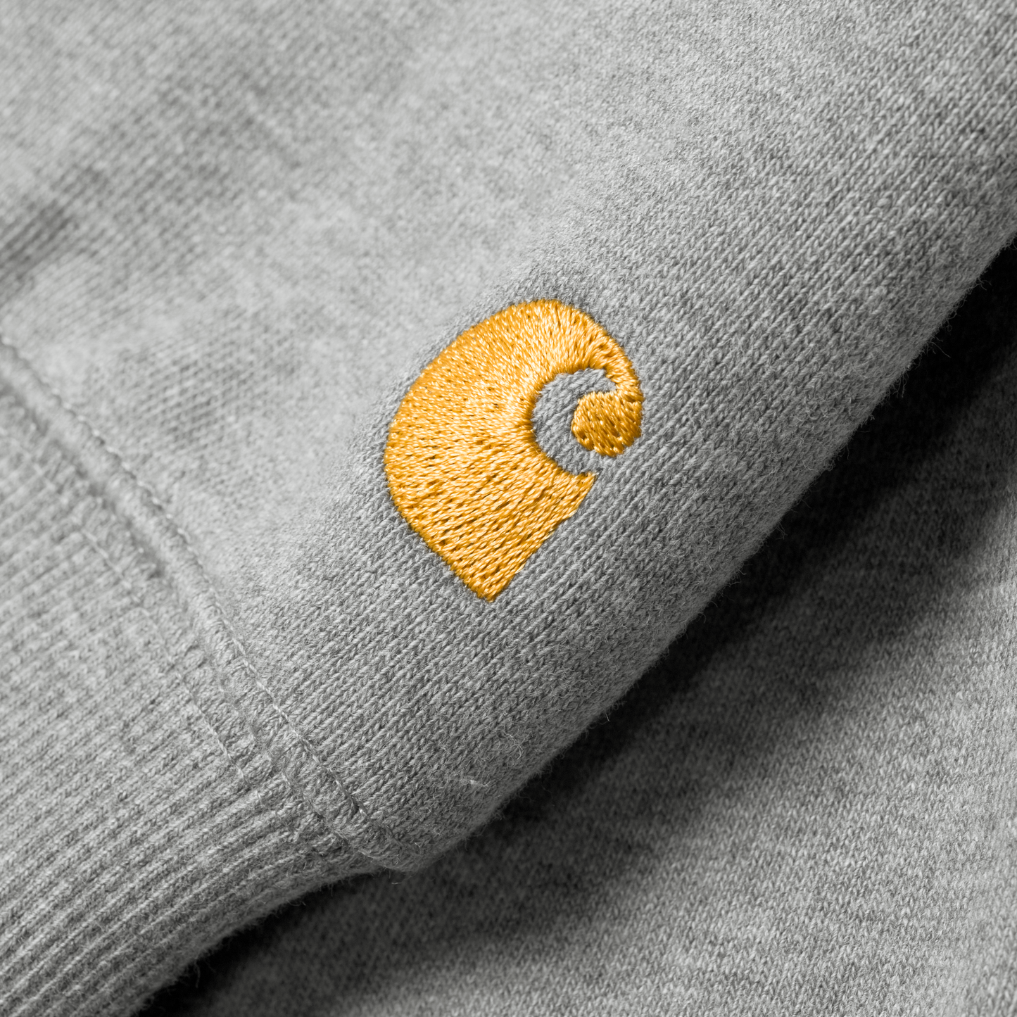 Carhartt WIP Hooded Chase Sweat - Grey Heather/Gold