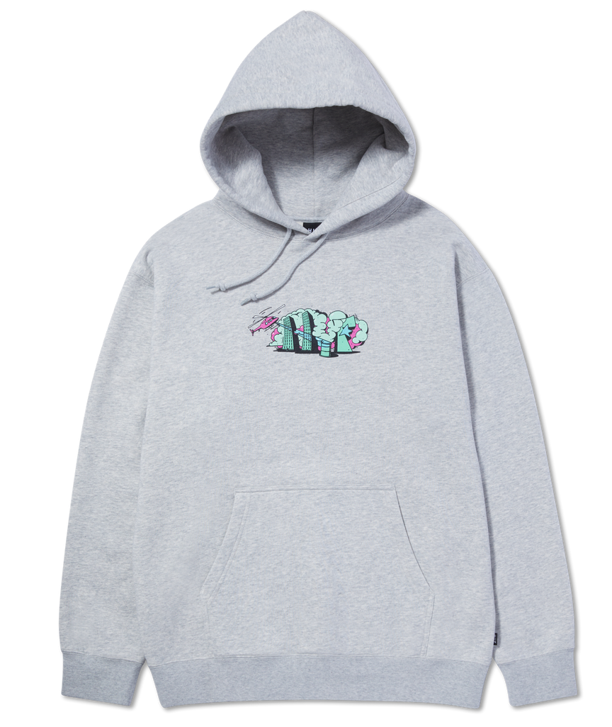 HUF - Street Level Pull Over Hoodie - Heather Grey