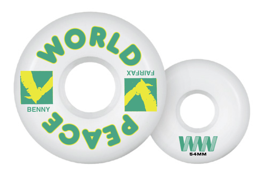 Wayward Funnel Pro Wheel - Benny Fairfax 54mm (White/Green)