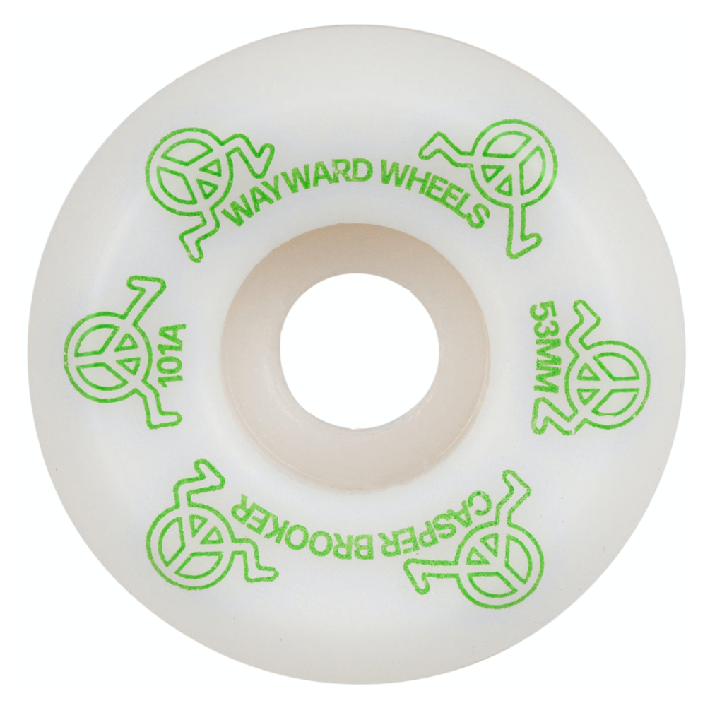 Wayward Funnel Pro Wheel - Casper Brooker 53mm (White/Green)