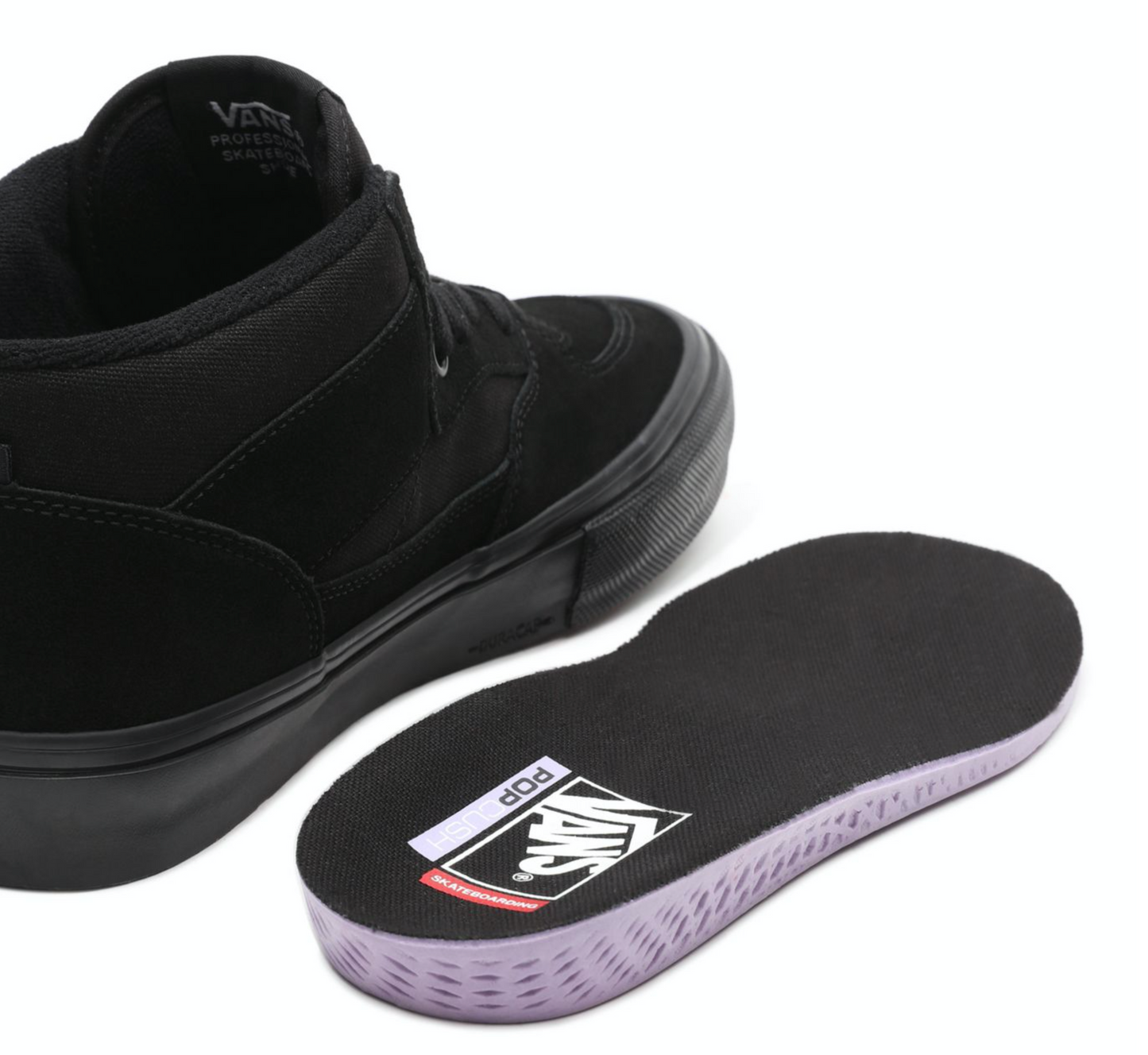 Vans Skate Half Cab Shoes - Black/Black